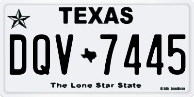 TX license plate DQV7445