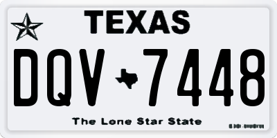 TX license plate DQV7448