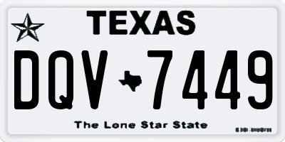 TX license plate DQV7449