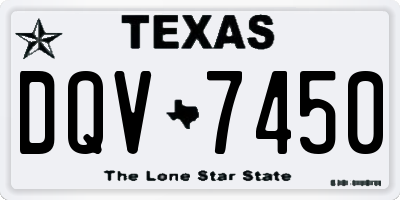 TX license plate DQV7450