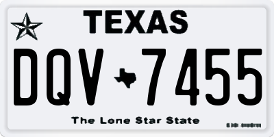 TX license plate DQV7455