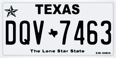 TX license plate DQV7463