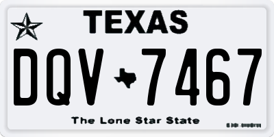 TX license plate DQV7467