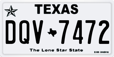 TX license plate DQV7472