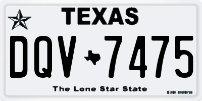 TX license plate DQV7475
