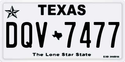 TX license plate DQV7477