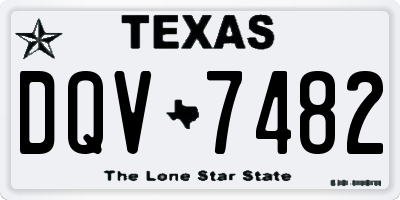 TX license plate DQV7482