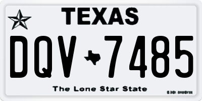 TX license plate DQV7485