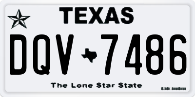 TX license plate DQV7486