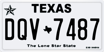 TX license plate DQV7487