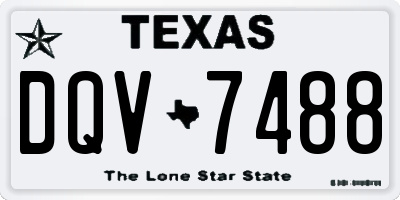 TX license plate DQV7488