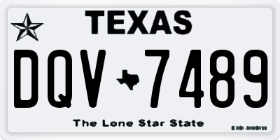 TX license plate DQV7489