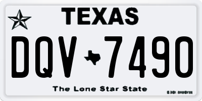 TX license plate DQV7490