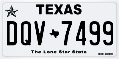 TX license plate DQV7499