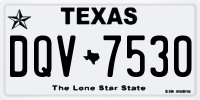 TX license plate DQV7530