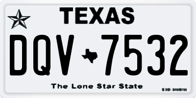 TX license plate DQV7532
