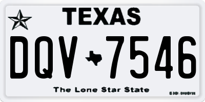 TX license plate DQV7546