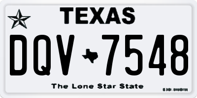 TX license plate DQV7548