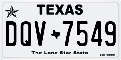 TX license plate DQV7549