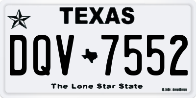 TX license plate DQV7552