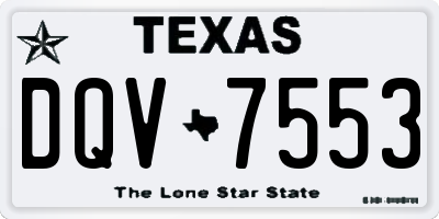 TX license plate DQV7553