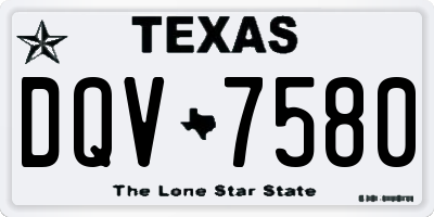 TX license plate DQV7580