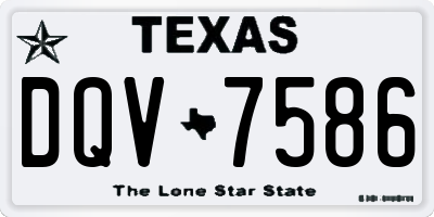 TX license plate DQV7586