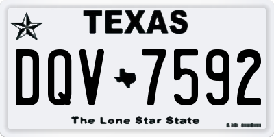 TX license plate DQV7592