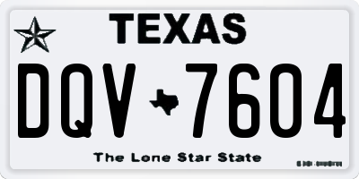 TX license plate DQV7604