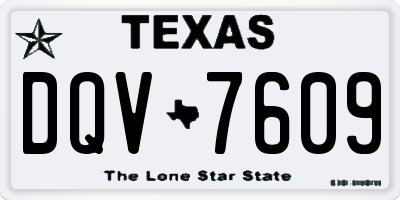 TX license plate DQV7609