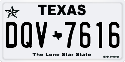 TX license plate DQV7616