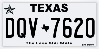 TX license plate DQV7620
