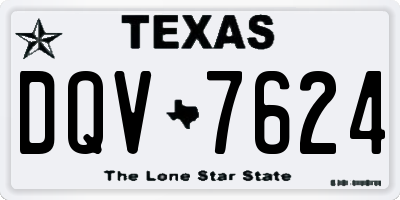 TX license plate DQV7624
