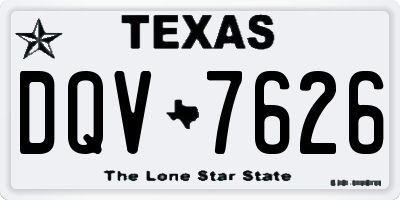 TX license plate DQV7626