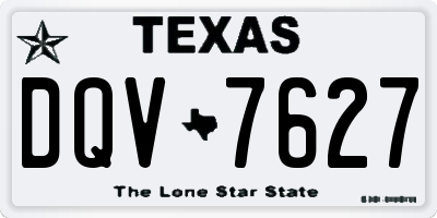 TX license plate DQV7627