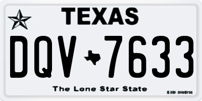 TX license plate DQV7633