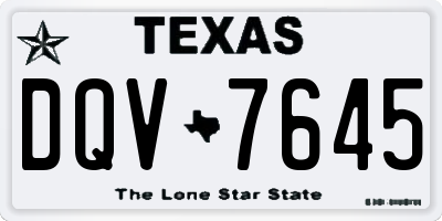 TX license plate DQV7645