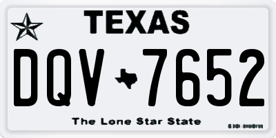 TX license plate DQV7652