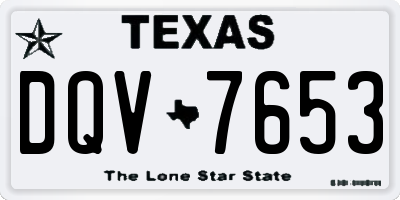 TX license plate DQV7653