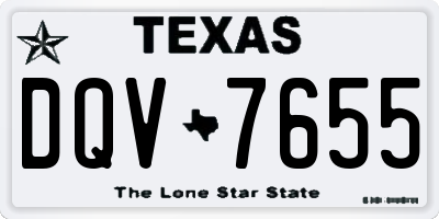 TX license plate DQV7655