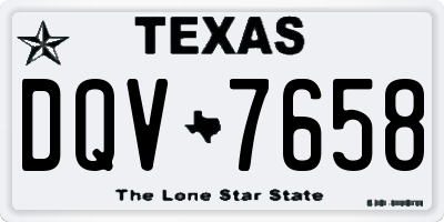 TX license plate DQV7658