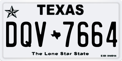 TX license plate DQV7664