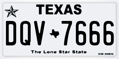 TX license plate DQV7666