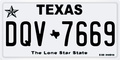 TX license plate DQV7669