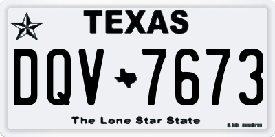 TX license plate DQV7673