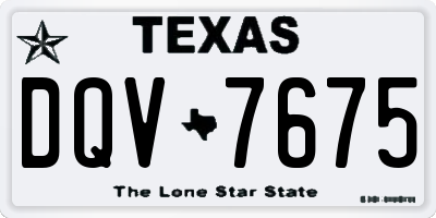 TX license plate DQV7675
