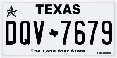 TX license plate DQV7679