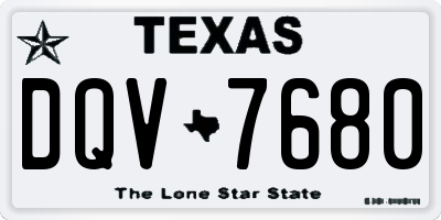 TX license plate DQV7680
