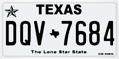 TX license plate DQV7684