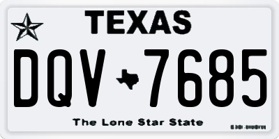 TX license plate DQV7685